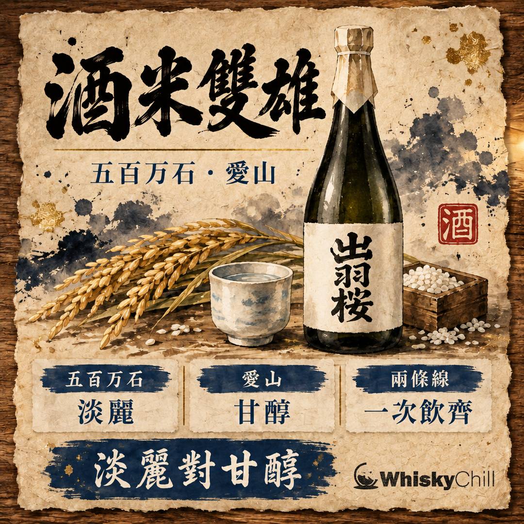 五百萬石×愛山：清爽系酒米嘅雙主角｜主視覺圖解