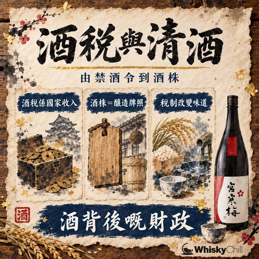 酒稅點樣塑造日本清酒？由禁酒令到「酒株」，一支酒背後嘅國家財政｜三個重點