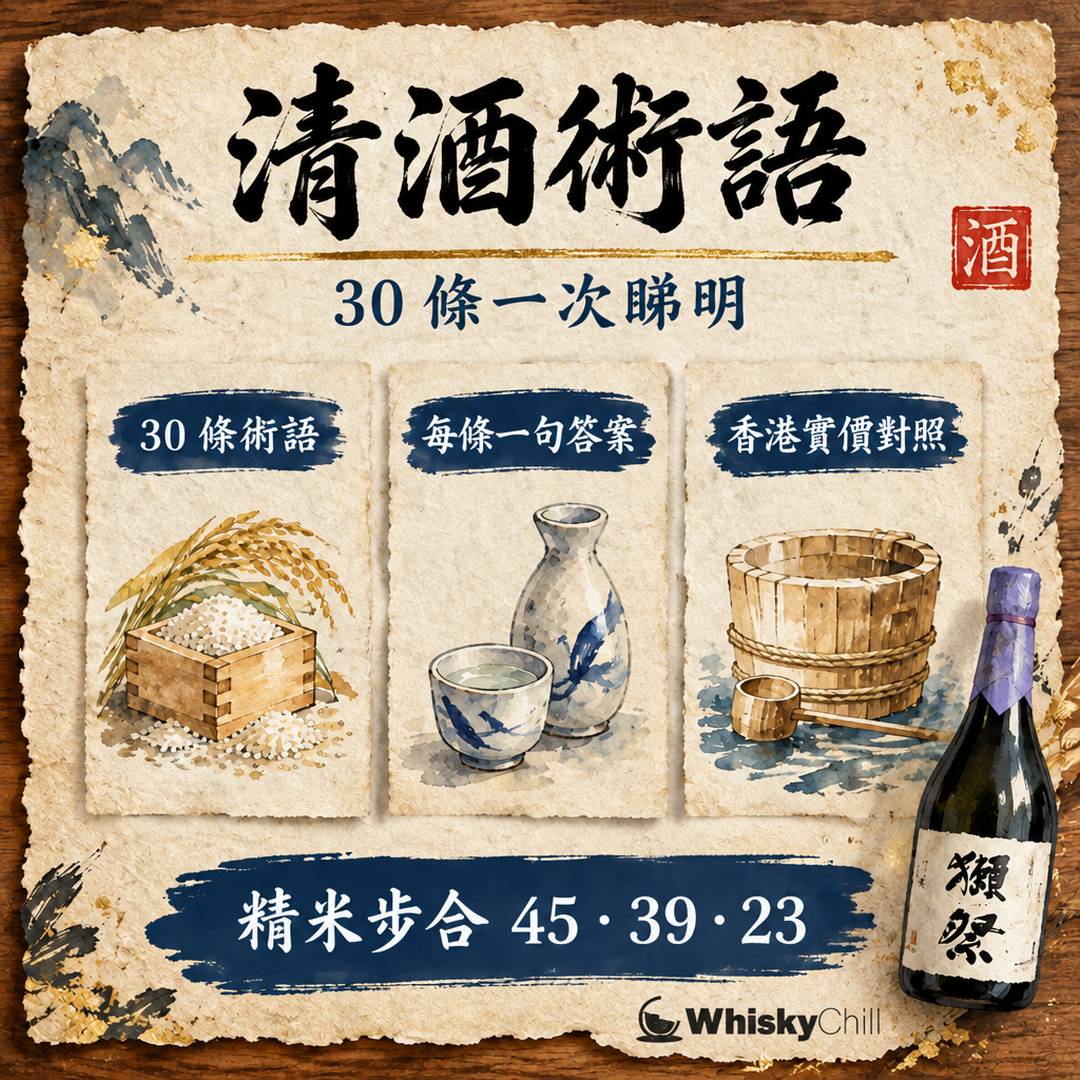 清酒術語字典｜30 個關鍵詞由精米步合到熱燗溫度一次睇清（附實價）｜WhiskyChill｜三個重點