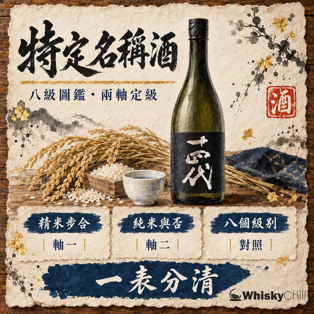 特定名稱酒 8 級完整圖鑑｜純米、吟釀、本釀造一點即分（附有貨實價）｜主視覺圖解