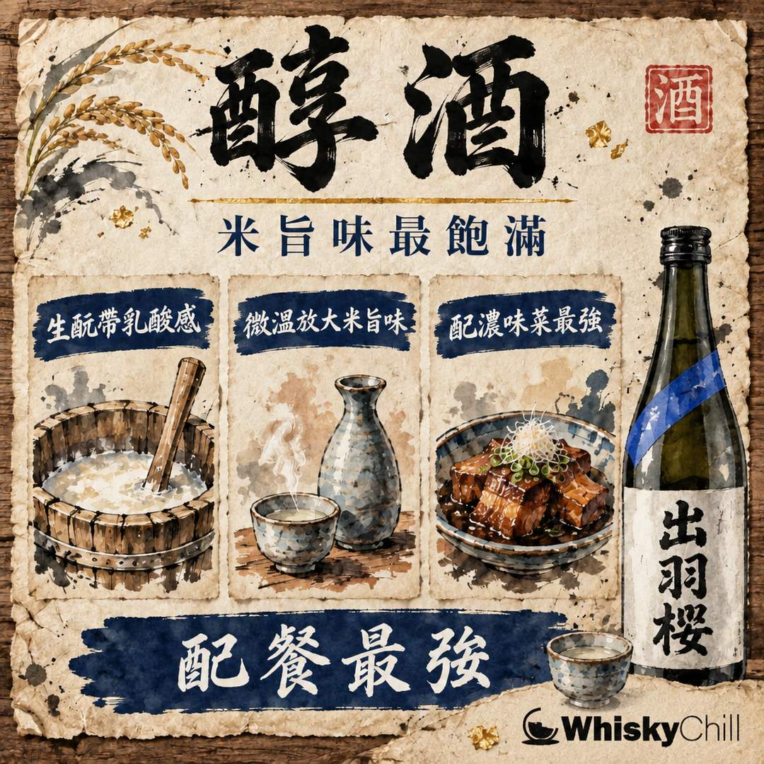 醇酒係咩？清酒四大類型之「米旨味與厚身」｜純米酒、生酛、ぬる燗溫度全解｜三個重點