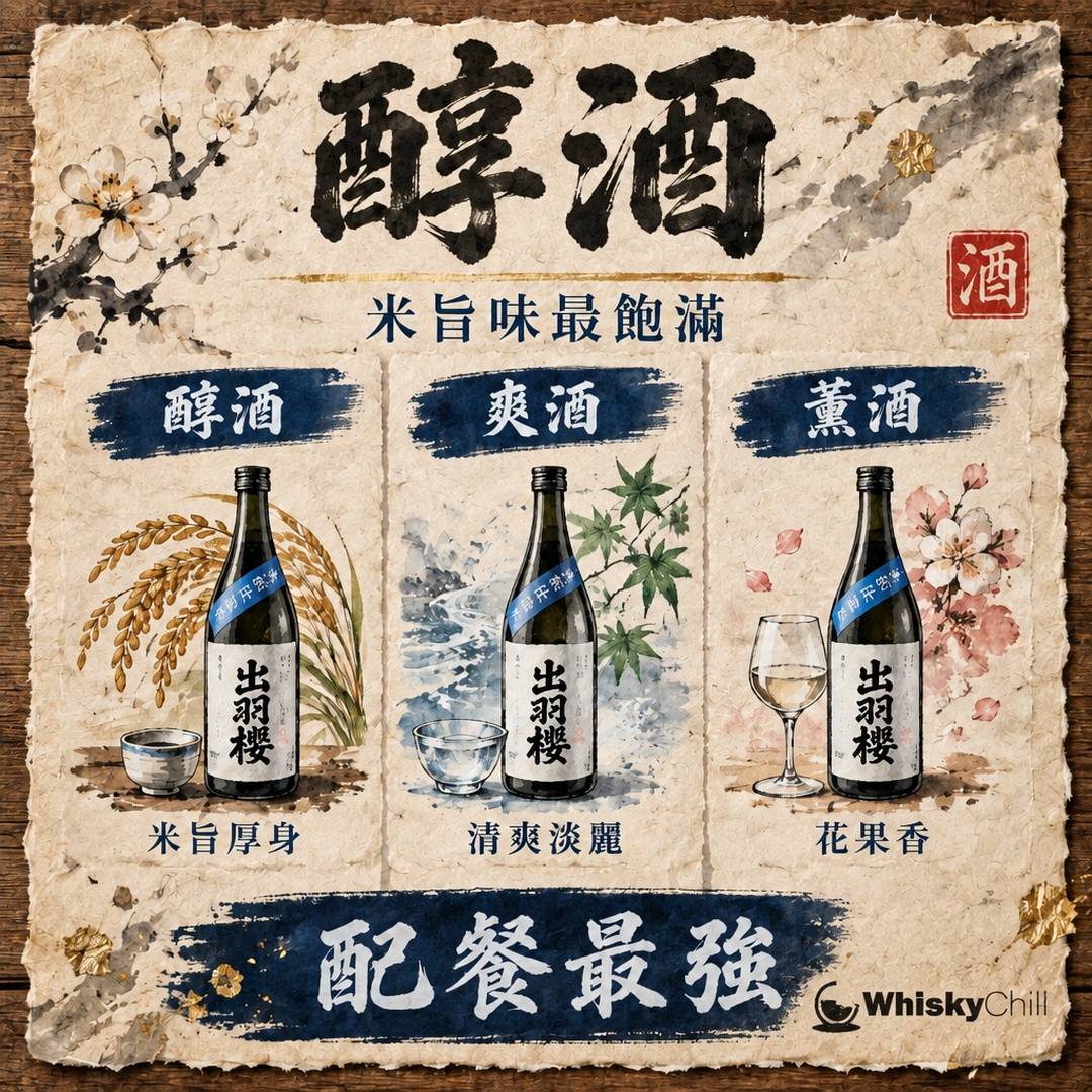 醇酒係咩？清酒四大類型之「米旨味與厚身」｜純米酒、生酛、ぬる燗溫度全解｜對比一覽