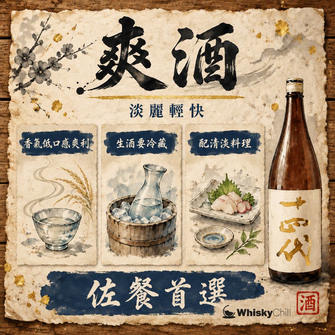 爽酒係咩？清酒四大類型之「淡麗輕快」｜生酒、本釀造、冷飲溫度一次睇清｜三個重點
