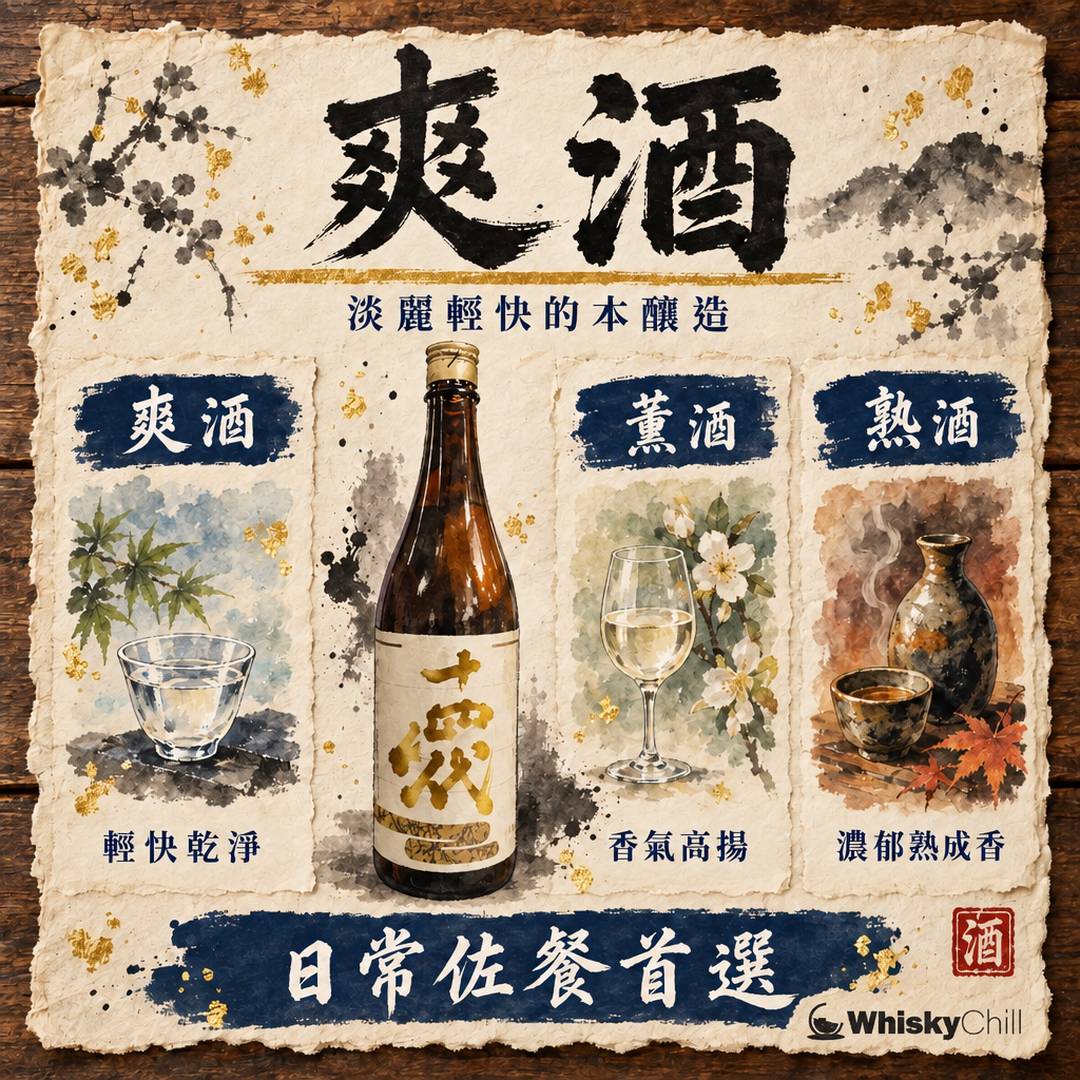爽酒係咩？清酒四大類型之「淡麗輕快」｜生酒、本釀造、冷飲溫度一次睇清｜對比一覽