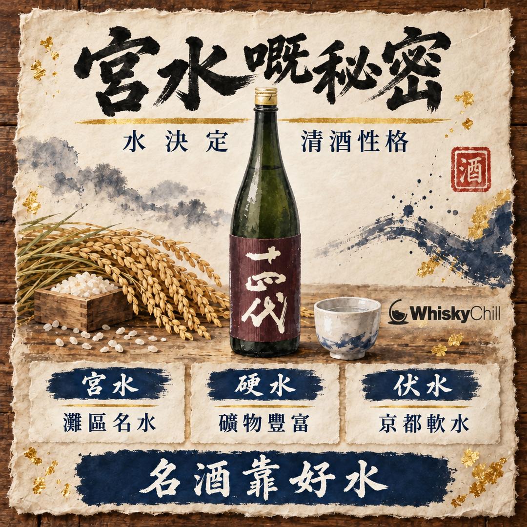 釀酒用水點樣影響清酒？宮水嘅秘密與名酒嘅水源｜主視覺圖解