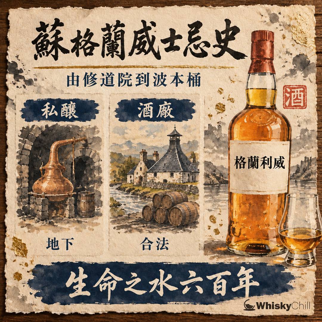 蘇格蘭威士忌六百年｜由1494修士文獻到波本桶、禁酒令傳奇｜對比一覽