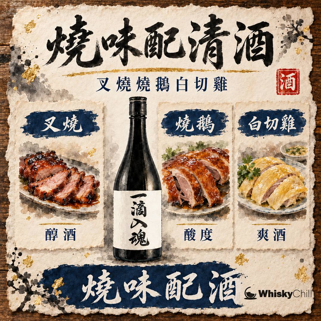 港式燒味配清酒｜叉燒燒鵝白切雞逐樣點襯酒（附實價推薦）｜對比一覽