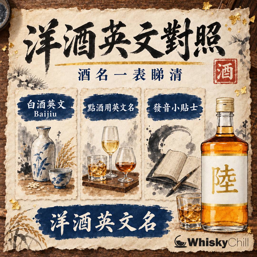 伏特加英文係 Vodka、白酒英文係 Baijiu？12 種洋酒英文對照表（附 Tequila 中文發音）｜三個重點