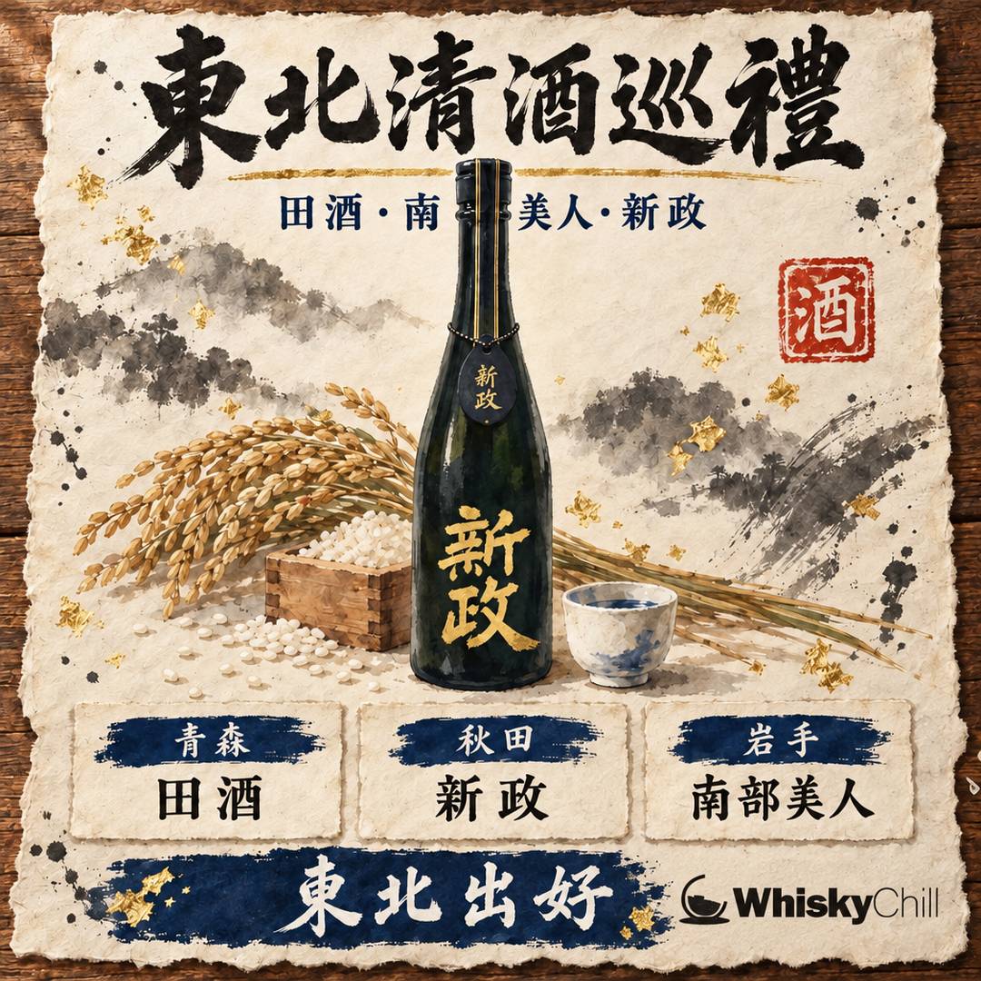 東北清酒產區巡禮｜田酒、南部美人、日高見、新政、出羽櫻五間酒造咩來頭？｜主視覺圖解