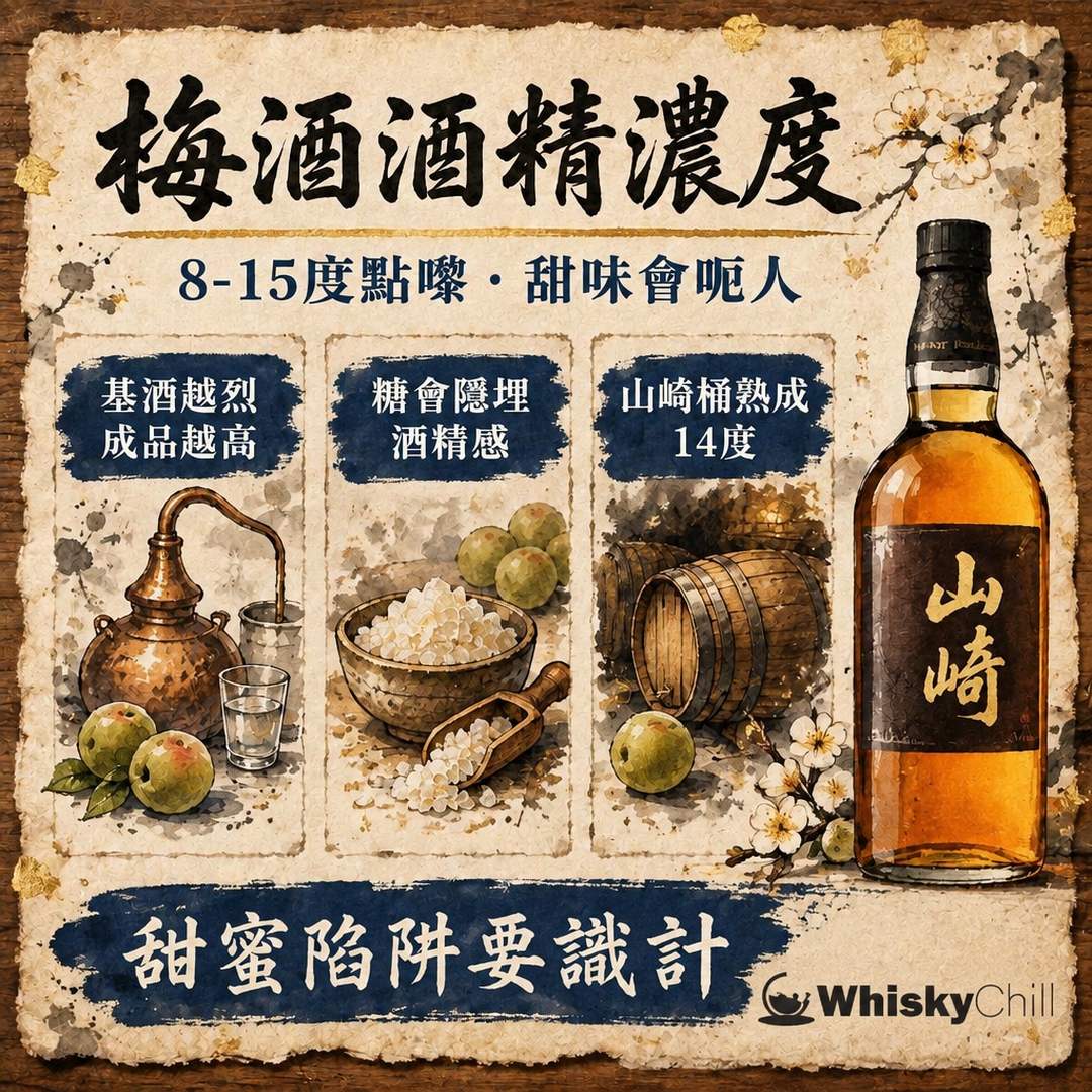 梅酒酒精濃度係幾多？8–15% 一次過講清｜點解甜味會隱埋酒精（附香港現貨度數表）｜三個重點