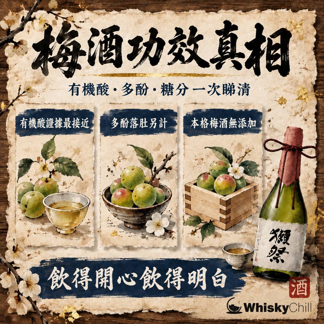 梅酒功效係咪真？有機酸、多酚與糖分嘅真相｜營養師角度睇日本梅酒｜三個重點