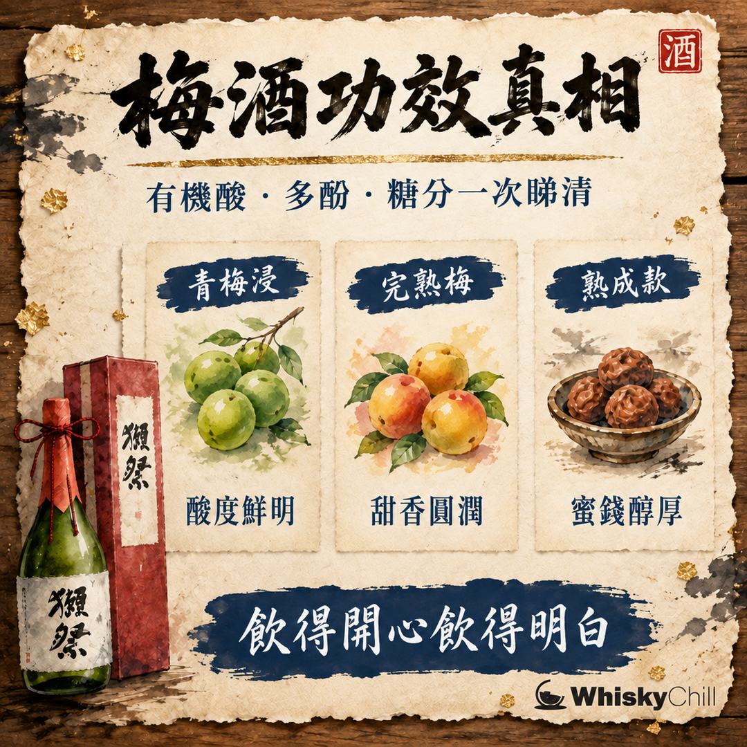 梅酒功效係咪真？有機酸、多酚與糖分嘅真相｜營養師角度睇日本梅酒｜對比一覽