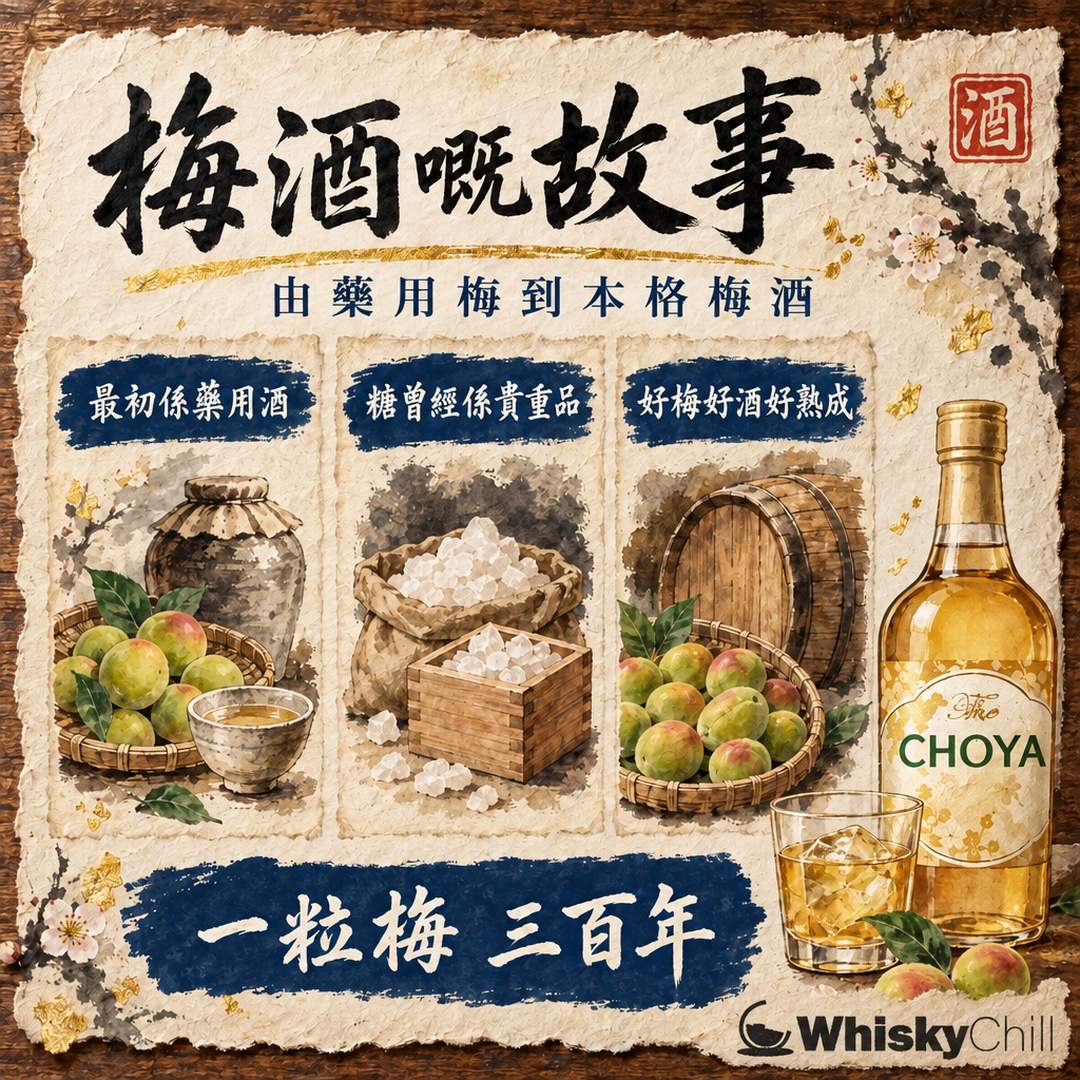 梅酒歷史｜由《本朝食鑑》到本格梅酒：藥用起源、家庭自釀合法化與 CHOYA 革命｜三個重點