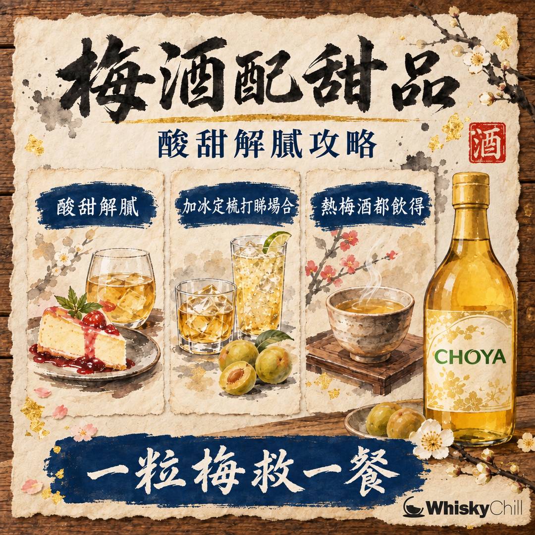 梅酒配甜品攻略｜芝士蛋糕、朱古力、川菜解辣點襯最好？｜三個重點