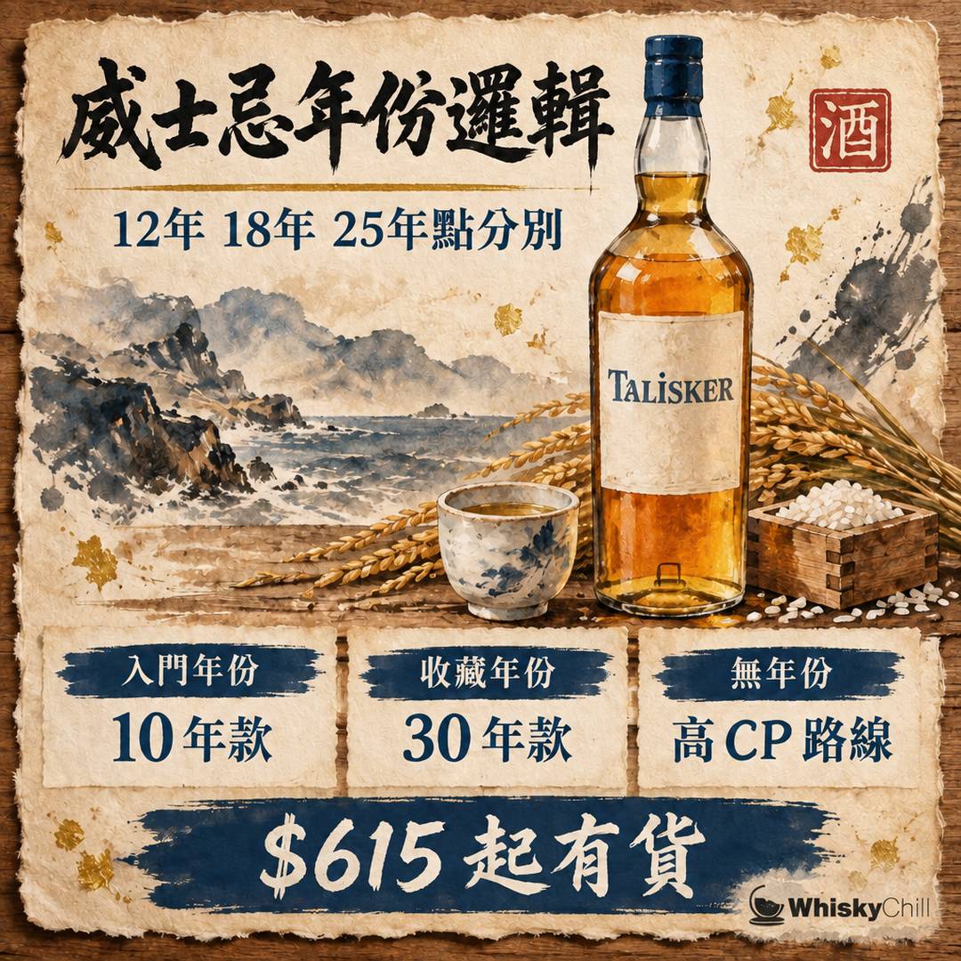 威士忌年份代表咩？12年、18年、25年分別、NAS 真相同點睇酒標｜WhiskyChill｜主視覺圖解