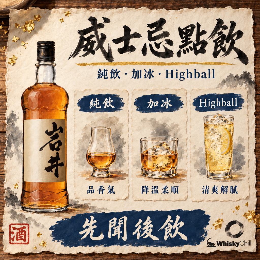 威士忌點飲先啱？純飲・加冰・加水・Highball 逐種拆解（附聞香杯實戰）｜對比一覽