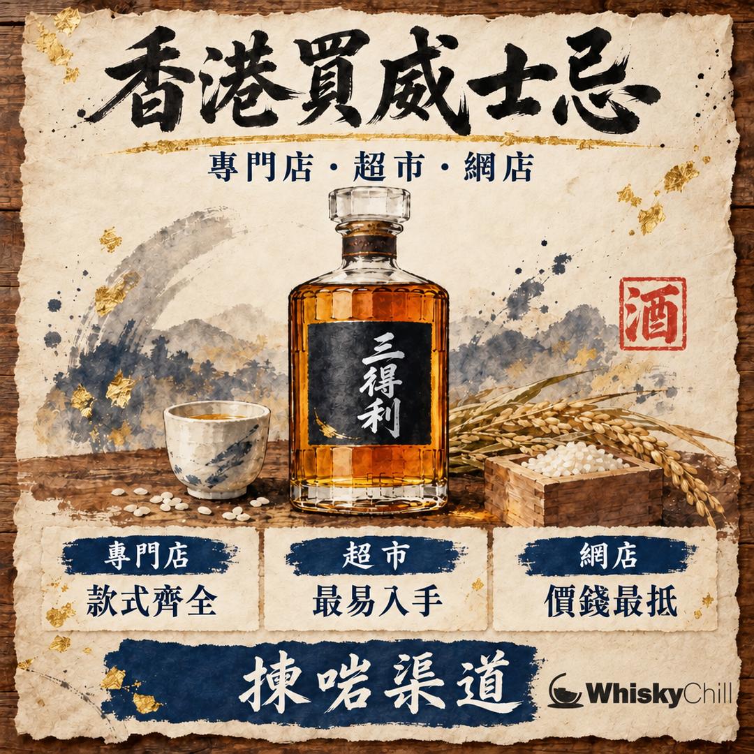 威士忌香港邊度買？2026 在店實價 $125 起＋3 個自取點教學｜WhiskyChill｜主視覺圖解
