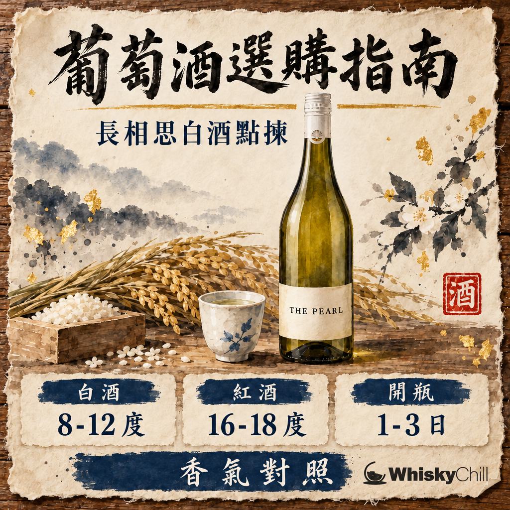 葡萄酒品牌完全攻略 2026｜Cloudy Bay、Cirro、Tim Adams、Ruinart 點揀？成分、配餐同保存一次講清｜WhiskyChill｜主視覺圖解