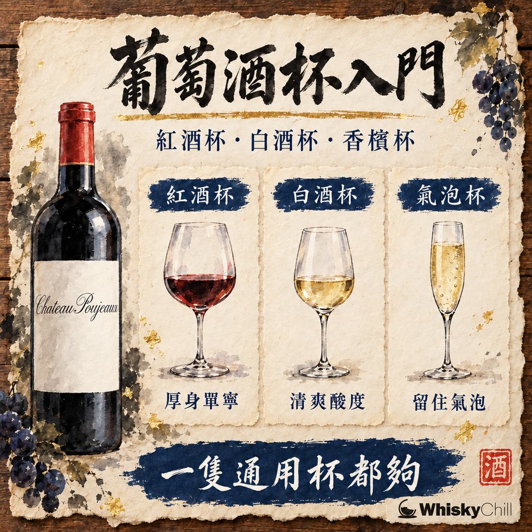 葡萄酒杯入門：紅白杯、香檳杯點分？一隻通用杯點揀｜對比一覽
