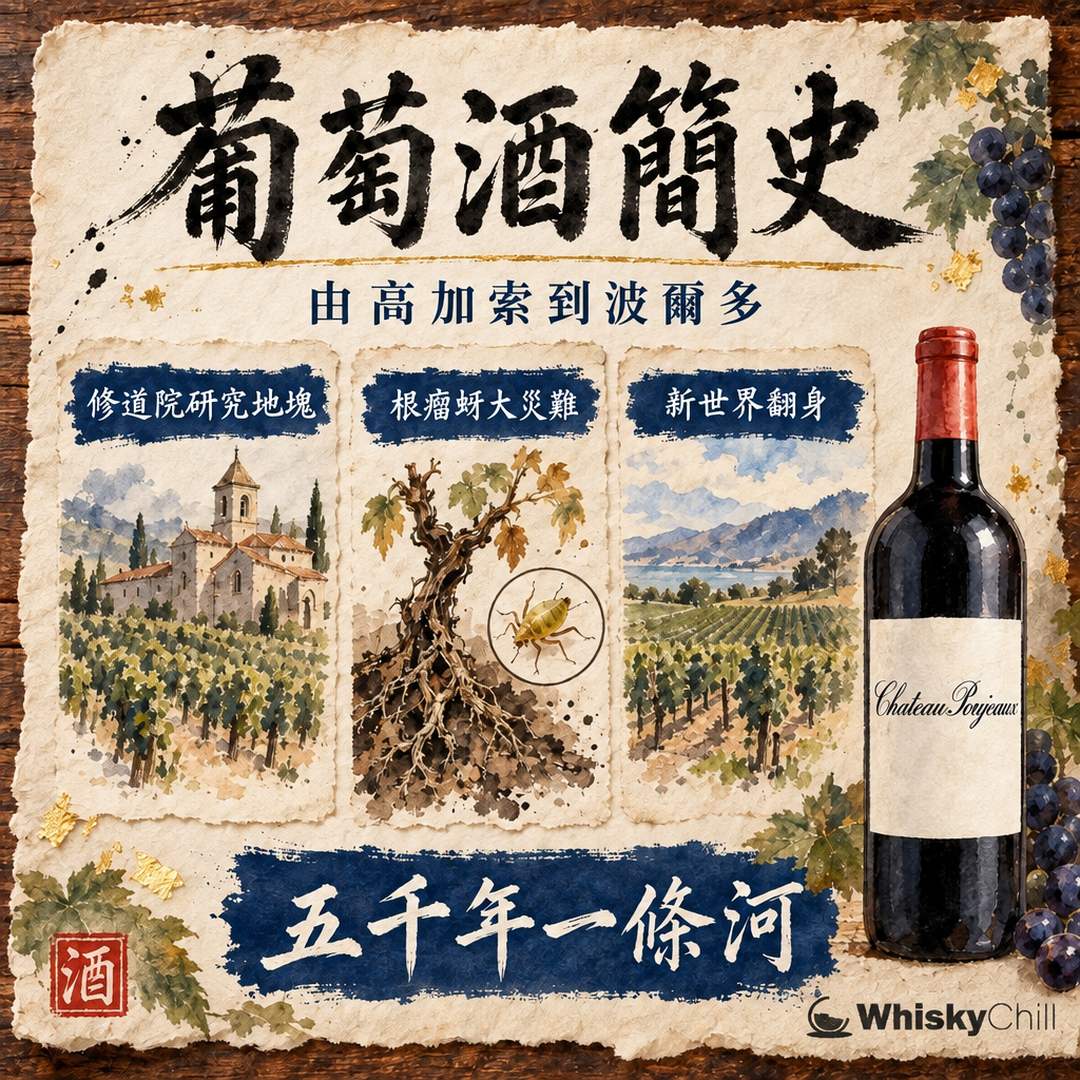 葡萄酒簡史：由公元前5000年高加索到波爾多分級、新世界崛起｜三個重點