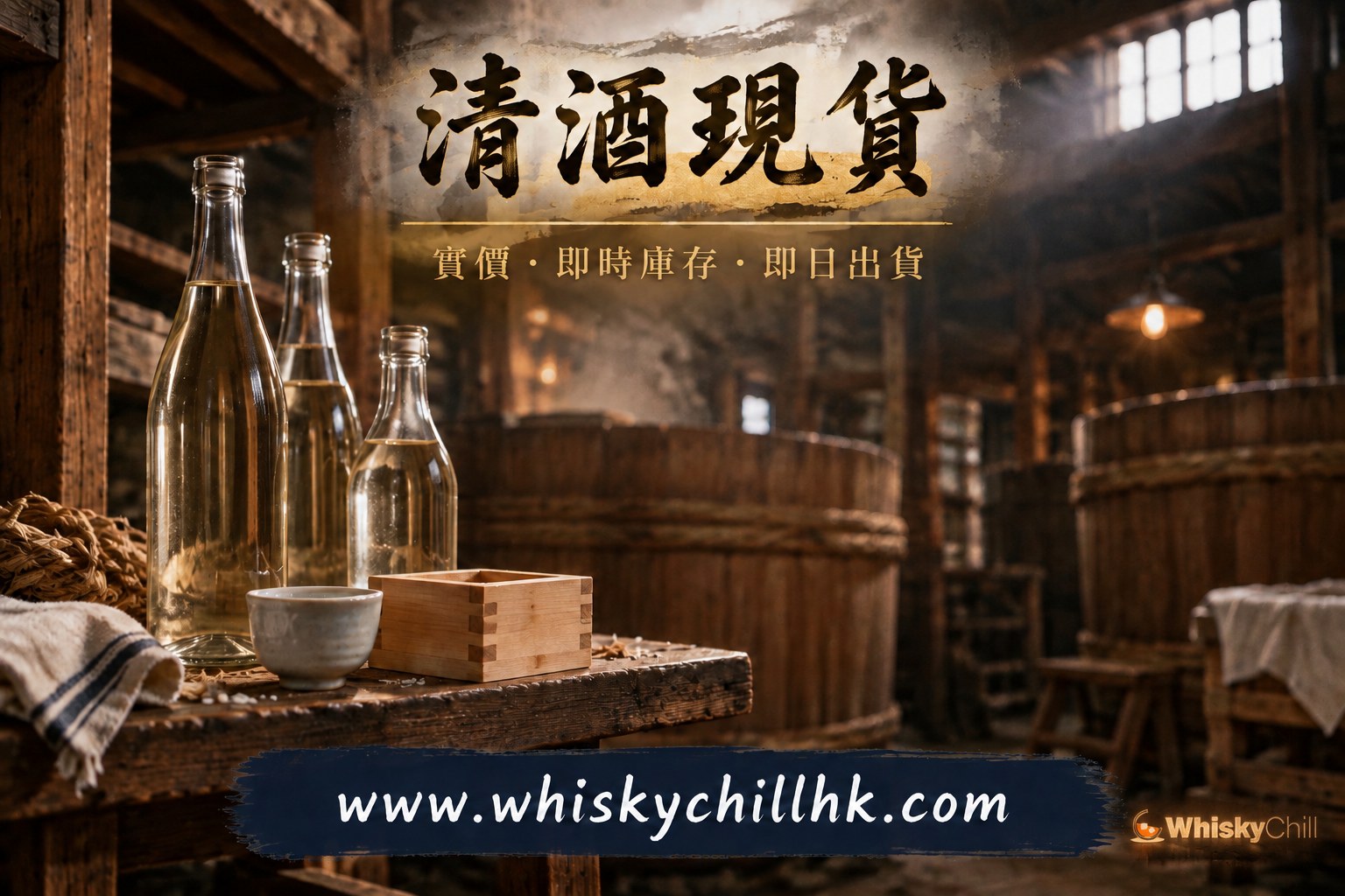 現貨清單:暗調電影感酒箱與素身清酒瓶