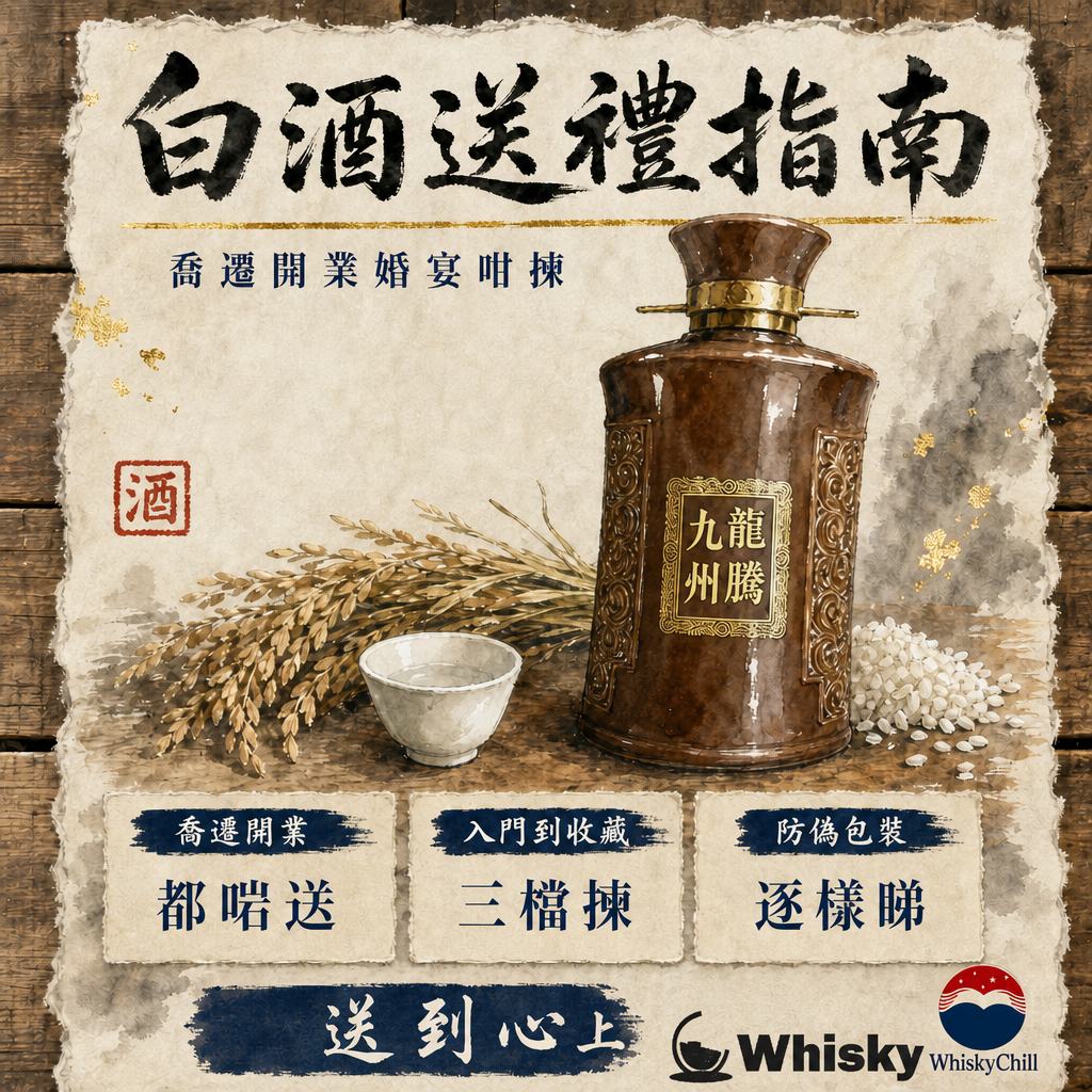 香港白酒送禮指南｜香型、預算分檔同入境規定｜主視覺圖解