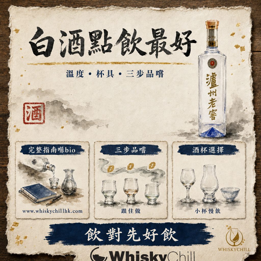 白酒飲法與溫度｜室溫定20-25度？選杯、斟酒禮儀同三步品嚐｜對比一覽