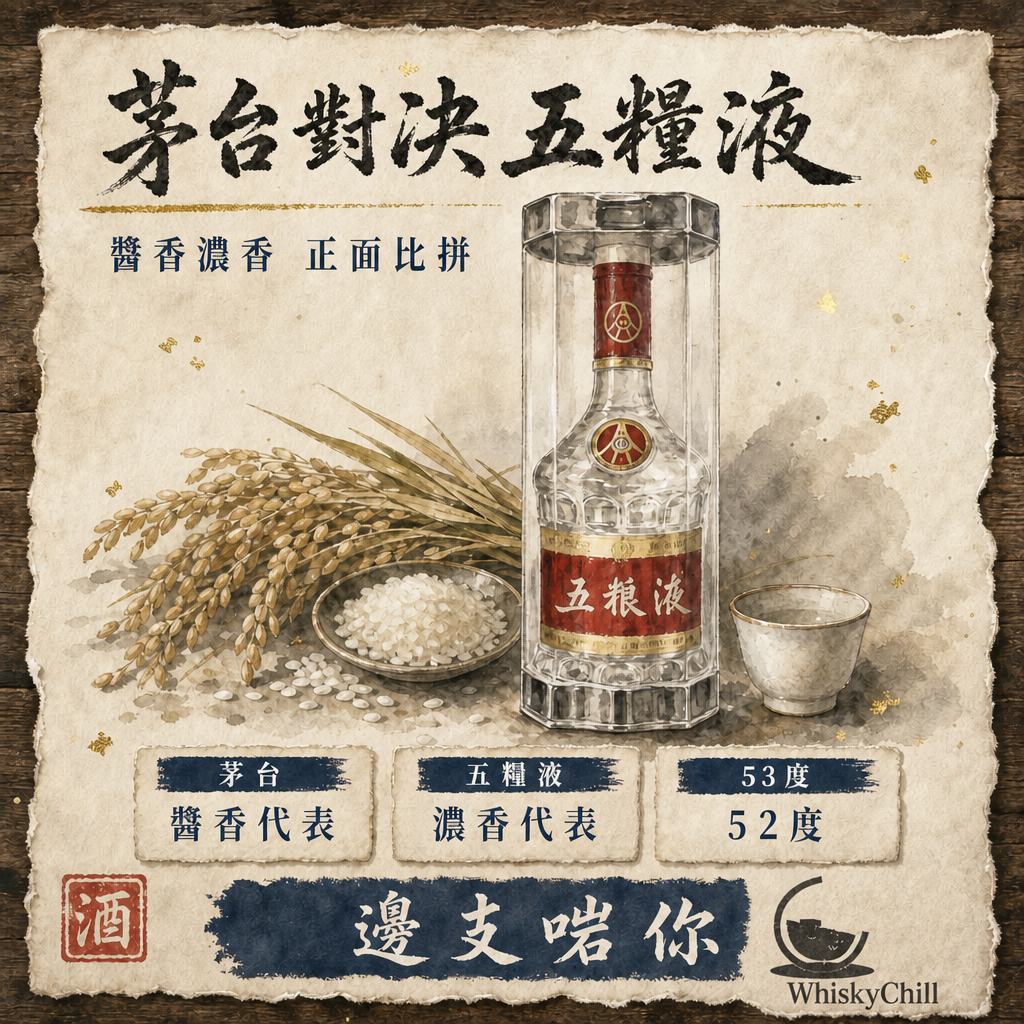 茅台定五糧液邊個啱？醬香濃香對比、價錢與選購指南｜主視覺圖解