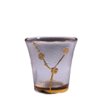 【Ohmine 大嶺 三粒米 換購品】日式清酒杯 金邊梅花 2個入