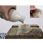 酒杯套裝品配件 清酒杯 北歐風小清新陶瓷酒杯酒瓶套裝 一瓶兩杯 (茶啡色)