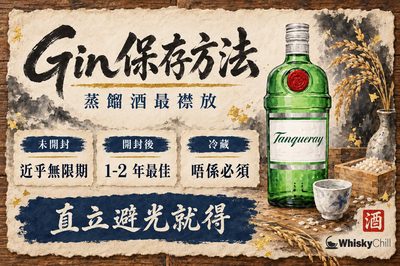 Gin 開封後可以放幾耐?Gordon's・Tanqueray 保存方法+要唔要冷藏(2026)