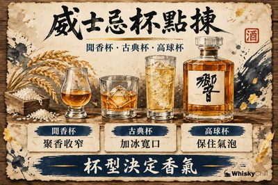 威士忌杯點揀？Glencairn、Rocks、Highball、ISO 杯分別｜聞香定加冰