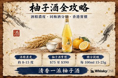 柚子酒完全指南|酒精濃度、功效真相、同梅酒分別、香港 7 款實價