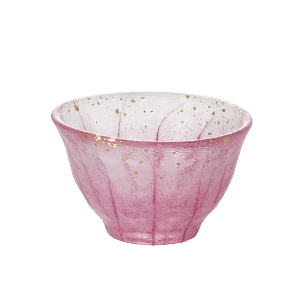 日本清酒杯 日本清酒杯 庄內Craft 職人による硝子杯 梅 F-70445 正面圖