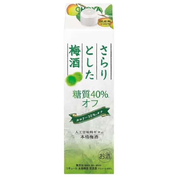 CHOYA 梅酒 蝶矢 低糖減甜清新梅酒 業務用 紙盒裝 1000ml (白綠) (圖片1)