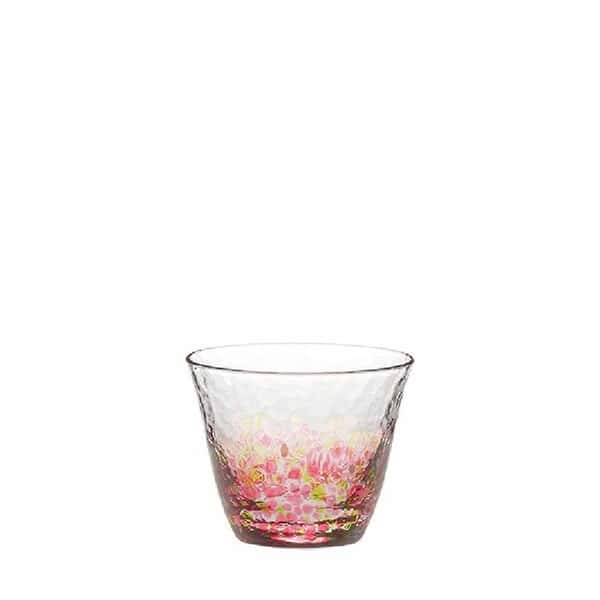 日本清酒杯 日本清酒杯 津輕びいどろ 花の彩   正面圖