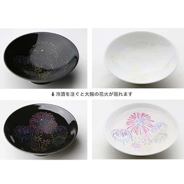 日本清酒杯 日本清酒杯 冷感變色花火杯 一盒2隻 - 限定品 正面圖