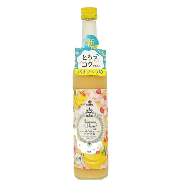 中田食品 中田食品 日本紀州 香蕉姬とろこく 香蕉梅酒 500ml 500ml 正面圖