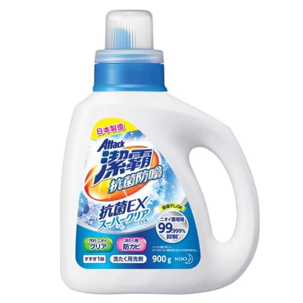 花王Kao Attack 潔霸 抗菌極致濃縮洗衣液 900g 藍色 (圖片1)