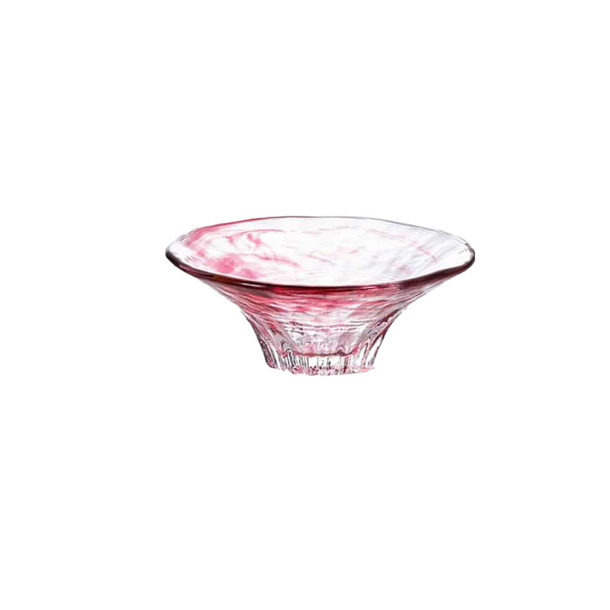 日本清酒杯 江戶硝子 富士山杯 墨流 赤紅 60ml F-47154 (img2)