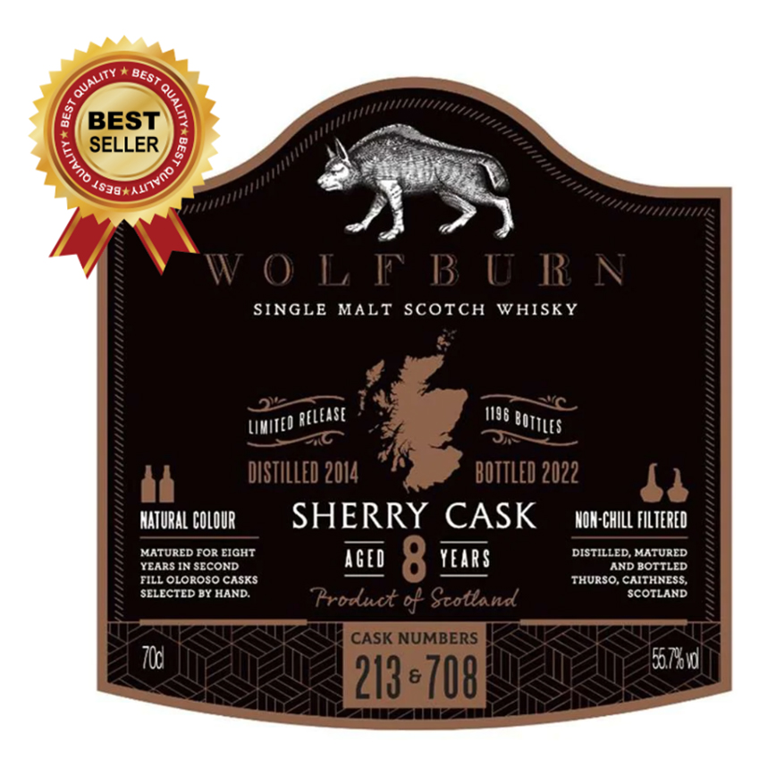 Wolfburn 8 Years Sherry Cask Single Malt | Limited Release 700ml (img2)