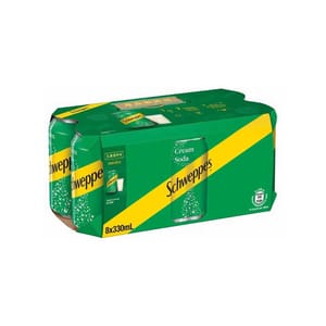 玉泉忌廉味汽水 玉泉忌廉味汽水 Schweppes Cream Soda 330ml 8罐裝 - 清貨優惠 330ml 正面圖