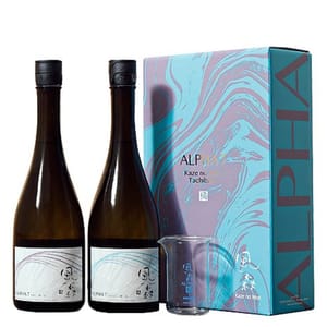 油長酒造 油長酒造 風之森 ALPHA 7 一期一會 Sweet&Dry 2支 720ml + Hario量杯 - 限定品 720ml 正面圖