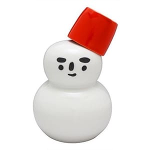 日本清酒壺 日本清酒壺 美濃燒 雪人清酒壺+杯套裝   正面圖