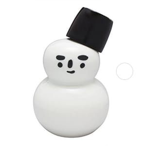 日本清酒壺 日本清酒壺 美濃燒 雪人清酒壺+杯套裝   正面圖