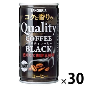 日本SANGARIA 日本SANGARIA 嚴選罐裝 無糖黑咖啡 185g 1箱30罐 - 清貨優惠 185g  正面圖