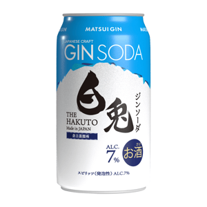 松井酒造 松井酒造 Matsui Gin The Hakuto Gin Soda 7% 350ml 350ml 正面圖