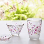 日本清酒杯 日本清酒杯 ADERIA 石塚硝子 櫻花花瓣酒杯 小付   背面圖