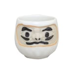 日本清酒杯 日本清酒杯 日本製造 陶瓷酒具 緣起良 白達摩 清酒杯 1個入   正面圖