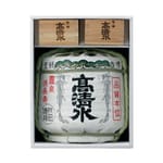 秋田酒類 秋田酒類 高清水 菰樽 清酒祝樽 1.8L 8L  正面圖